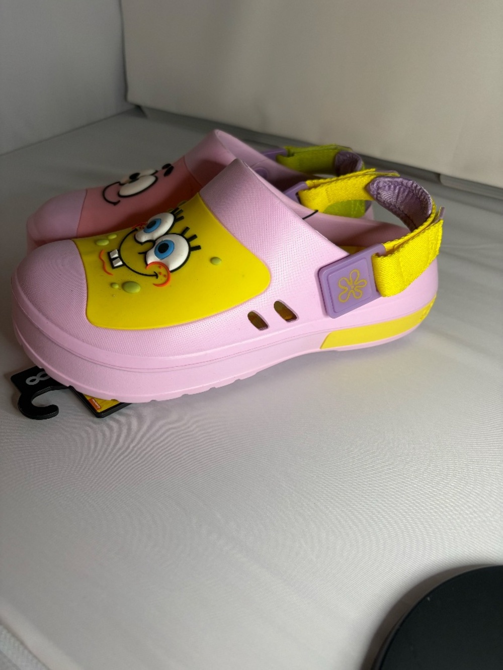 NWT SpongeBob & Patrick Character Foam Clog Shoes Yellow Pink Size 8 - Picture 2 of 5